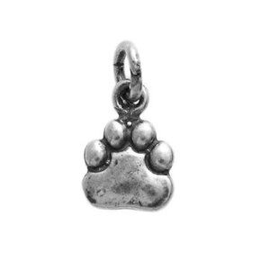 BEAR (MAYBE YOGI'S) PAW PRINT CHARM IN STERLING SILVER.